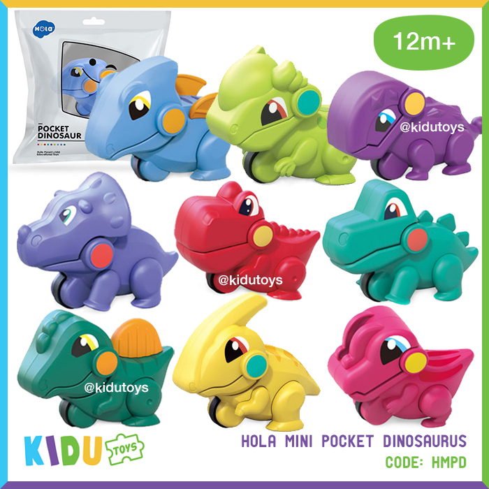 Mainan Anak Mini Figure Dinosaurus Hola Mini Pocket Dinosaurus Kidu Baby