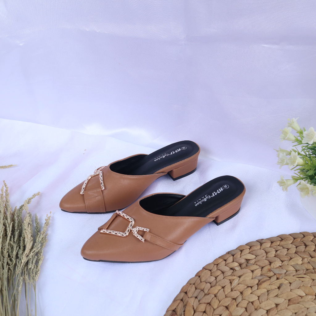 HMF Jummy Sepatu Hak Mules Wanita 3 cm MT18