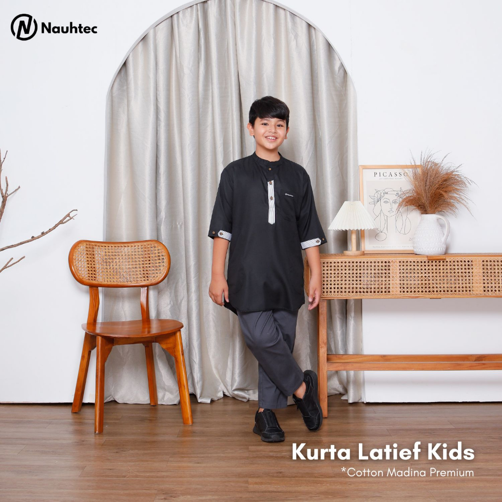 Koko Kurta  Anak Latief Kids Nauhtec Series Katun Madina Premium