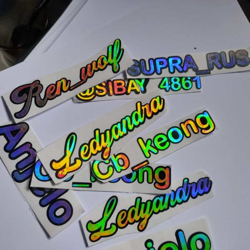 PROMO!! STIKER 2 WARNA HOLOGRAM LINE HITAM GROSIR MEDAN.