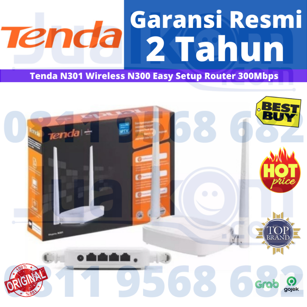 Tenda N301 Wireless N300 Easy Setup Router 300Mbps