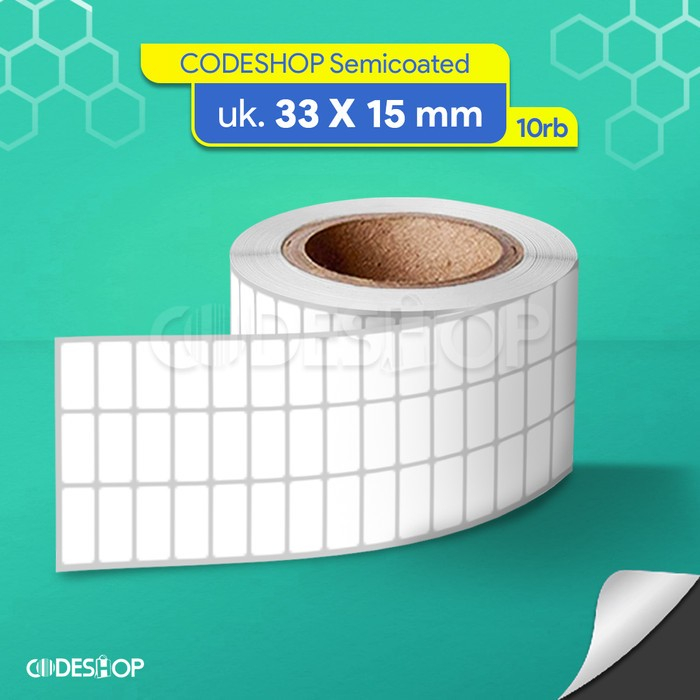 

Stiker Label Semicoat 33 x 15 / 33x15 mm / 33x15mm / 3,3x1,5 cm 10000 Pcs Core Besar