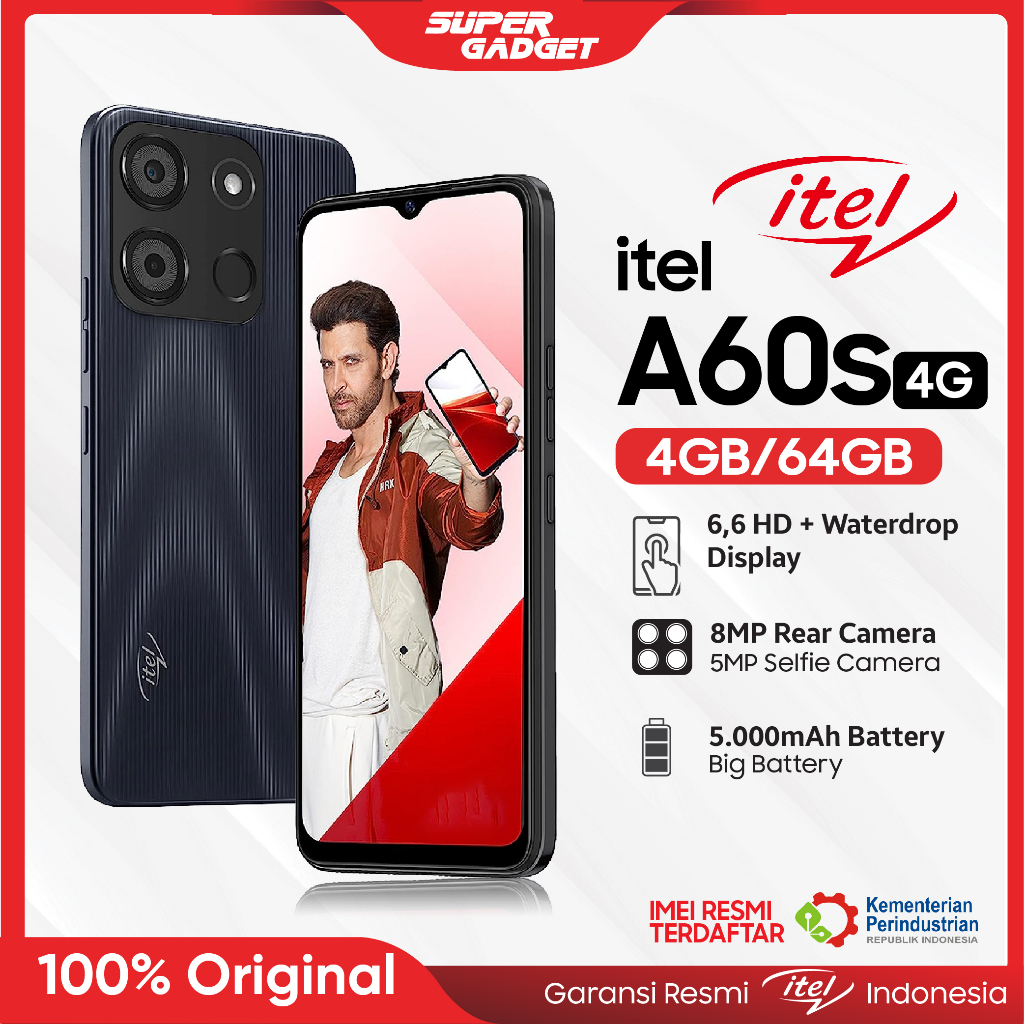 Itel A60s 4/64 4/128 GB RAM 4 ROM 64 128 4GB 64GB 128GB HP Smartphone Android Infinix