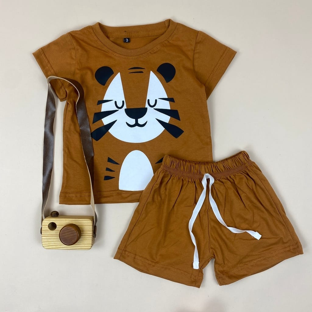 SET BOY TEES EMOT SETELAN UNISEX 6 Bulan -4 Tahun Setelan Baju Anak Pineapple Kids