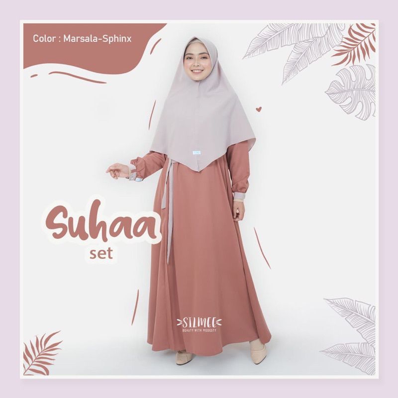 Suha dress set by Silmee gamis polos
