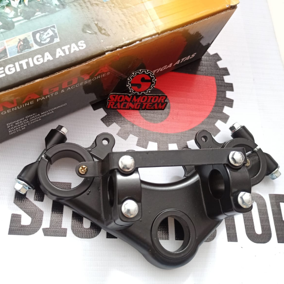 Dudukan Setang / Segitiga Atas Stang Honda GL Pro / GL Series / GL Max / Neotech Nagoya Hitam