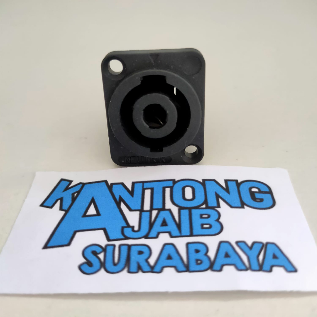 Socket Speakon Female Kotak Kecil Neutrik Soket Spikon Segi Cover Spikon Kotak Neutrik