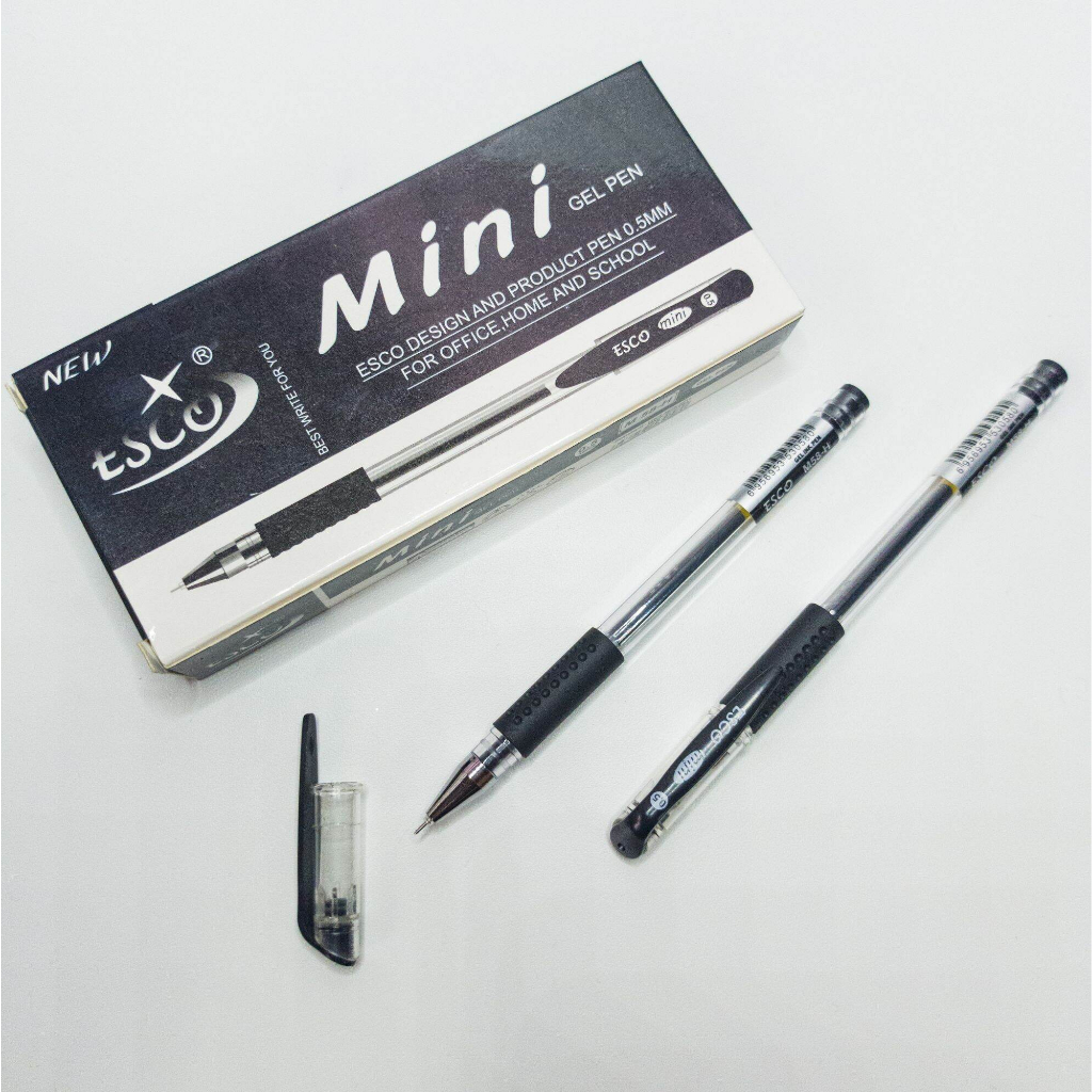 

Pulpen Gel ESCO Mini Gel Pen M-58-H 0.5 mm Isi 12 pcs