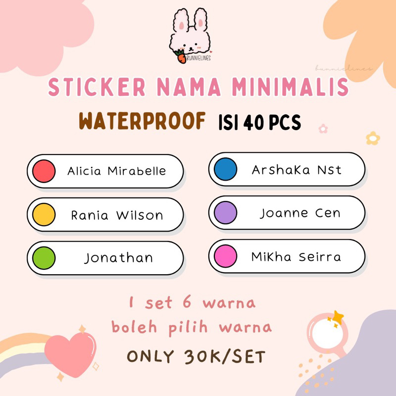 

stiker nama custom/stiker minimalis/ stiker custom nama
