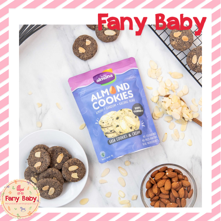 BAREFOOD ALMONA ALMOND COOKIES / COOKIES &amp; CREAM 90GR