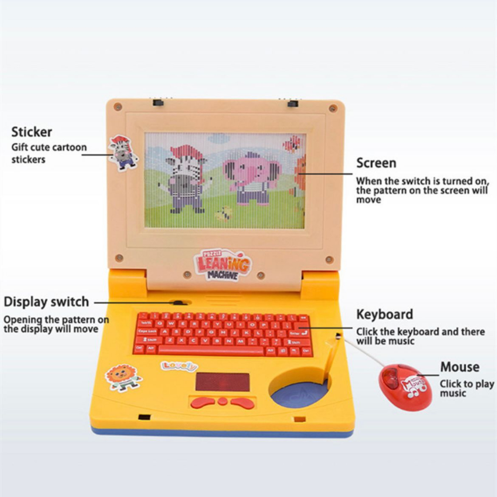 [IM] Mainan Edukasi Animasi Belajar Notebook Learning Machine / Mainan Simulasi Anak Musik Video / Nonton Kartun