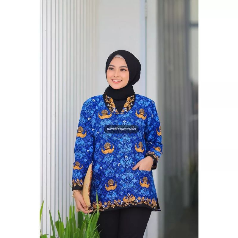 BAJU BATIK SERAGAM PKK KORPRI PGRI PRIA DAN WANITA NASIONAL KATUN FOURING // BATIK PKK HIJAU M L XL XXL XXXL