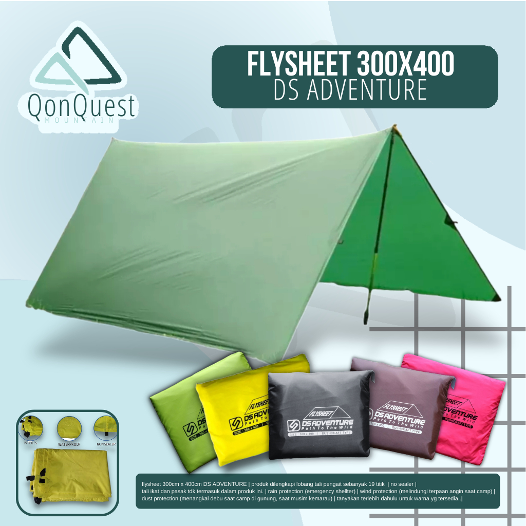 flysheet 3x4  DS Adventure traptrent bushcraft / flysheet 4x3meter  / flesit 3x4  / flyshet 3x4 /fly