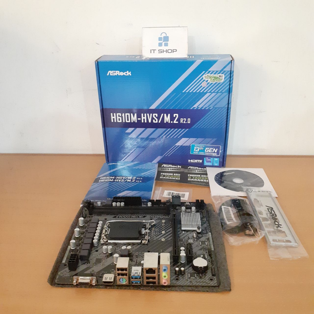 Motherboard Asrock H610M-HVS/M.2 R2.0 - LGA1700 - Gen 12, Gen 13 dan Gen 14