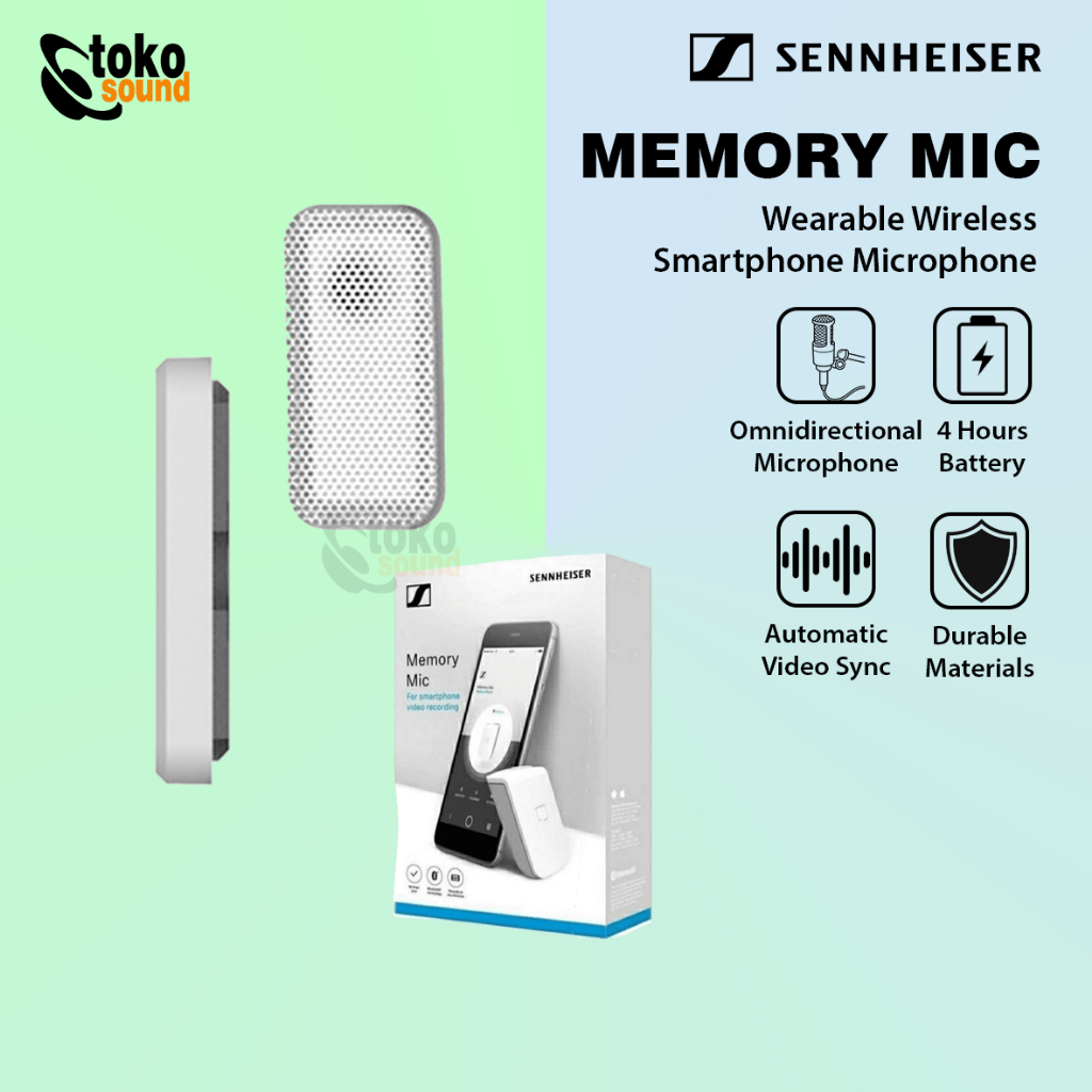 Sennheiser Memory Mic - Wearable Wireless For Smartphone Original