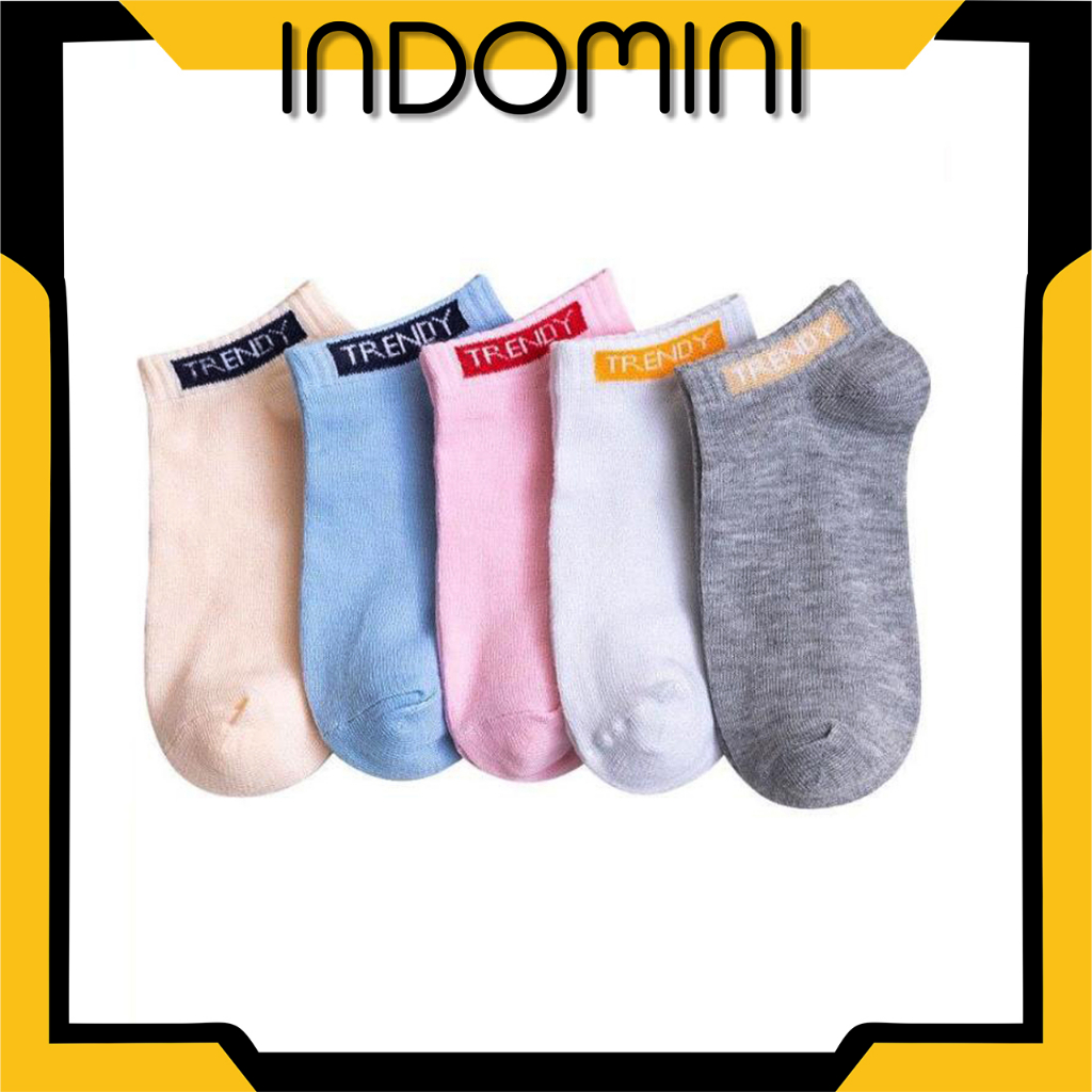 INDOMINI Kaos Kaki Motif Trendy Biru Lucu / Kaos Kaki Laki-Laki Perempuan KK122