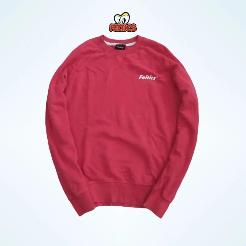 SWEATER CREWNECK FELTICS M MERAH