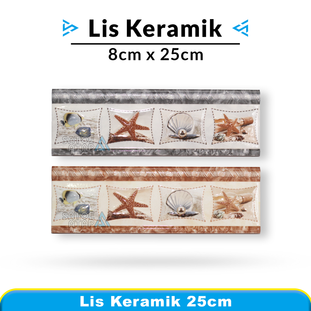 Lis Keramik Dinding Kamar Mandi Dapur Laut 8x25