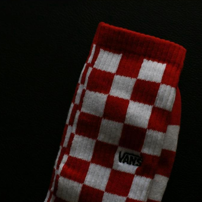 Endarfootwear - Vans Sock Checkerboard Red