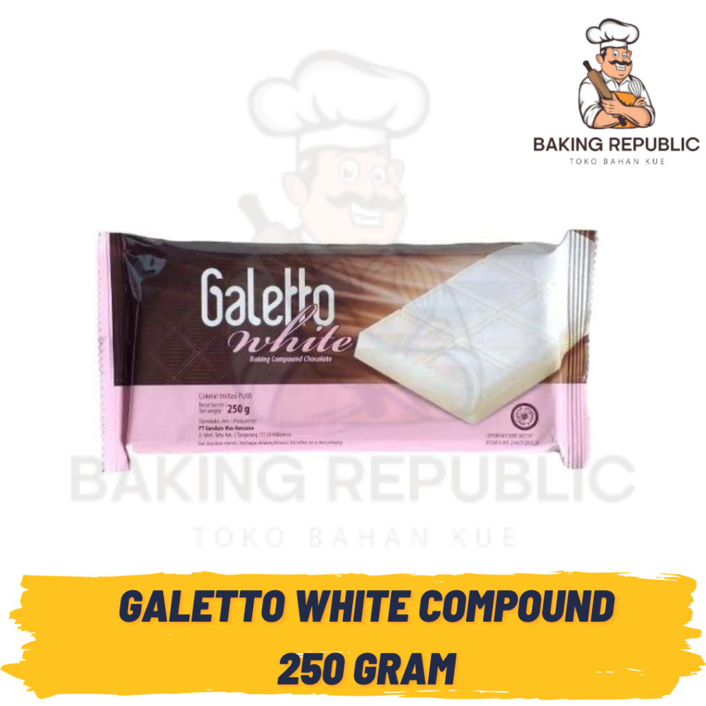 

GALETTO WHITE COMPOUND 250gr | COKLAT BATANG