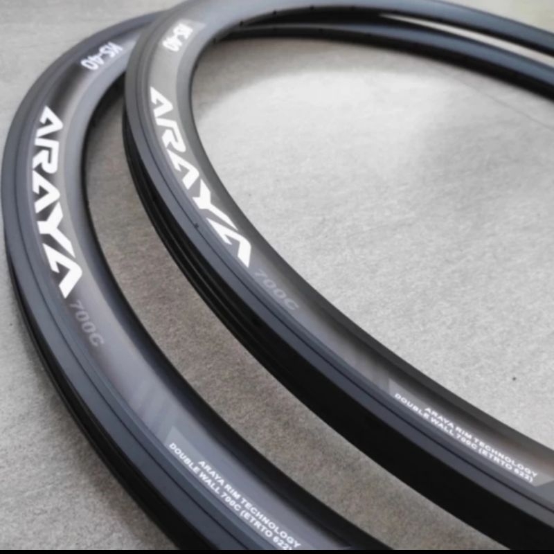 Rim 700c Double Wall Velg Sepeda Fixie Velg Balap 32 Hole Araya KS-40