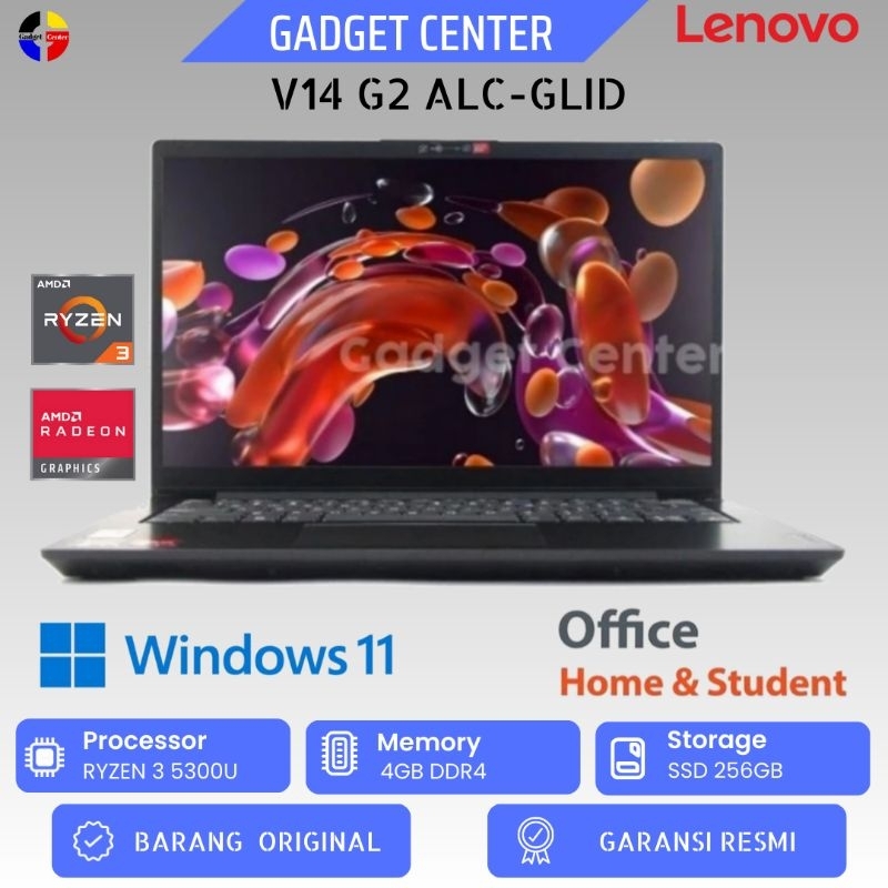 LAPTOP LENOVO V14 G2 ALC-GLID/RYZEN 3 5300U/4GB/SSD 256GB/WIN 11+ OHS