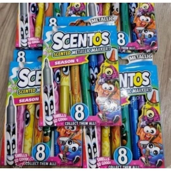 

Scentos 8 - Scented Metallic Markers Spidol Wangi Harum Aneka Buah