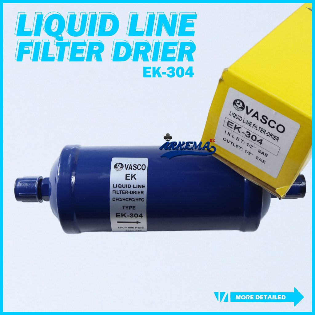 LIQUID LINE FILTER DRIER EK 304 1/2&quot; | PENYARING SIRKULASI AC FREON REFRIGANT