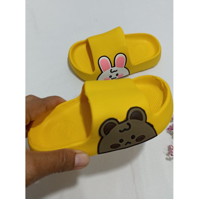 (COD) Sandal Selop Karet Anak BEAR/ Sandal Selop Anak Perempuan/Sandal Karet Anak Perempuan Size 24-29