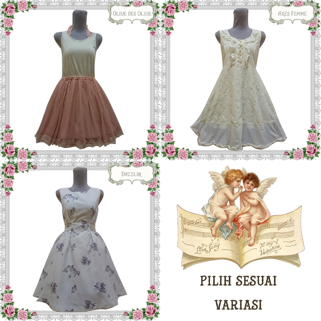 READY 173_DRESS KAWAII MINI CASUAL OLIVE DES OLIVE, AXES FEMME, DAZLIN