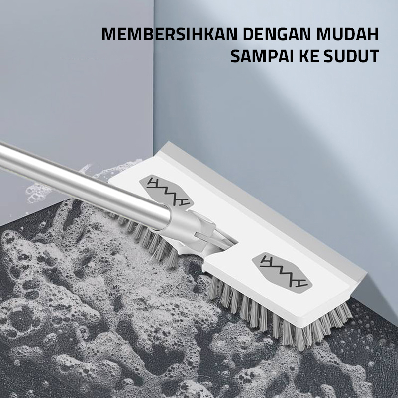 GM Bear Sikat Dorong Lantai Kamar Mandi (2in1) 2035 - Sikat Pembersih Dinding WC Kamar Mandi Wiper Pembersih Lantai 2in1