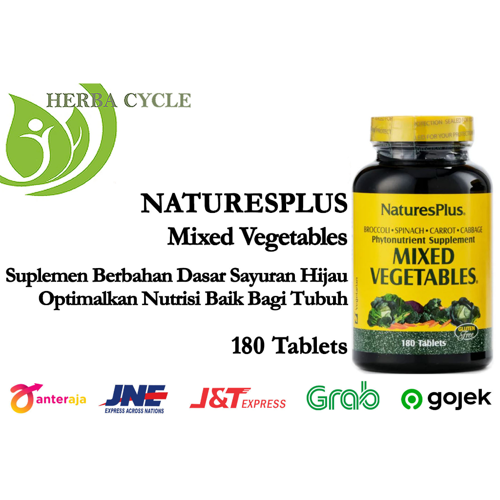 Mixed Vegetables 180 Tablets Suplemen Sayuran Hijau ORI USA