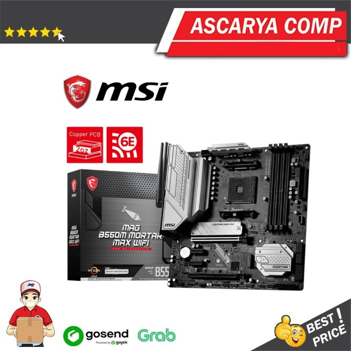 MSI MAG B550M Mortar MAX WIFI (AM4, AMD Promontory B550, DDR4, USB3.2)