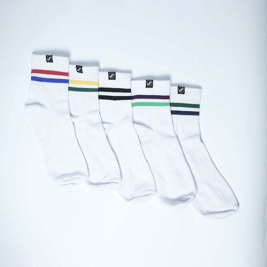 Kaos Kaki Pendek Motif Stripe Old School Socks Skate Ankle Socks - Kaos Kaki Pria Wanita - Juxtapose