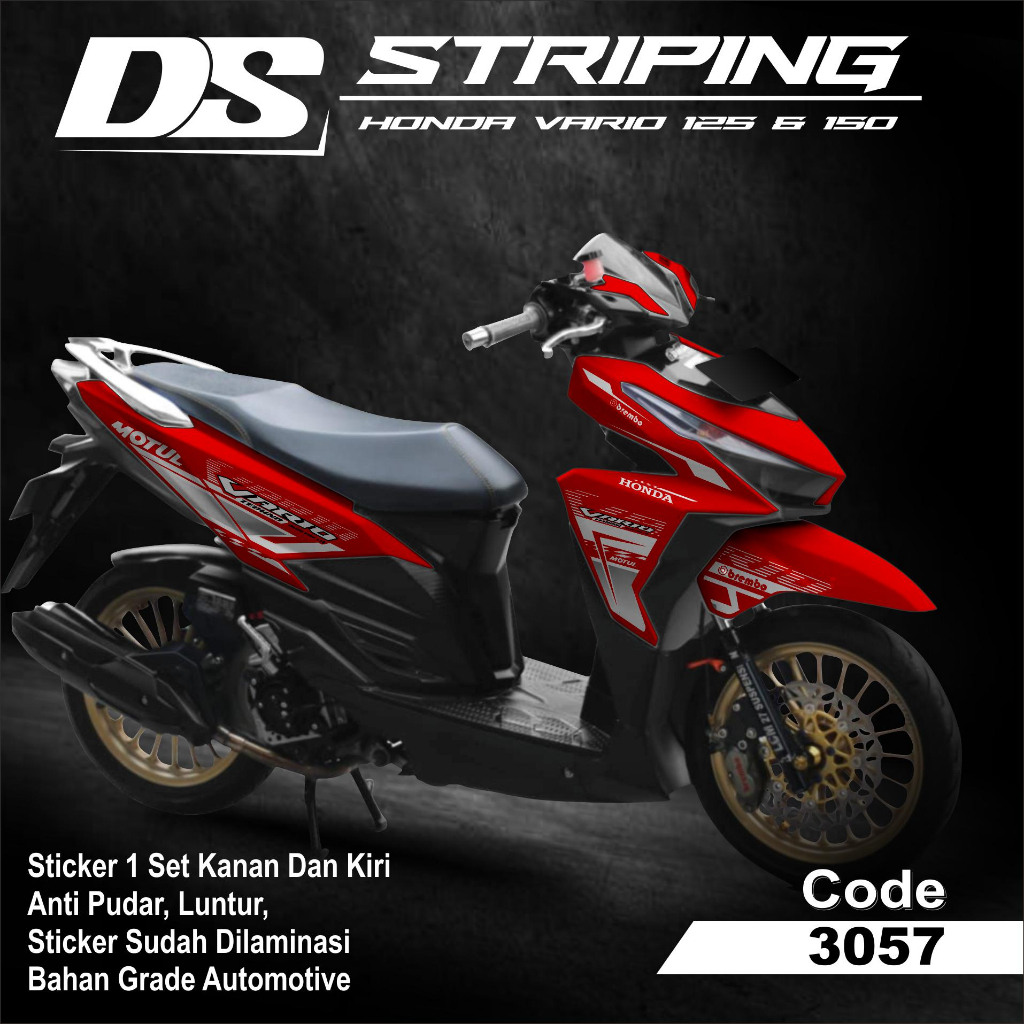 3057 Sticker Striping Motor VARIO 125 & 150 TAHUN 2015-2017 List Variasi Terbaru