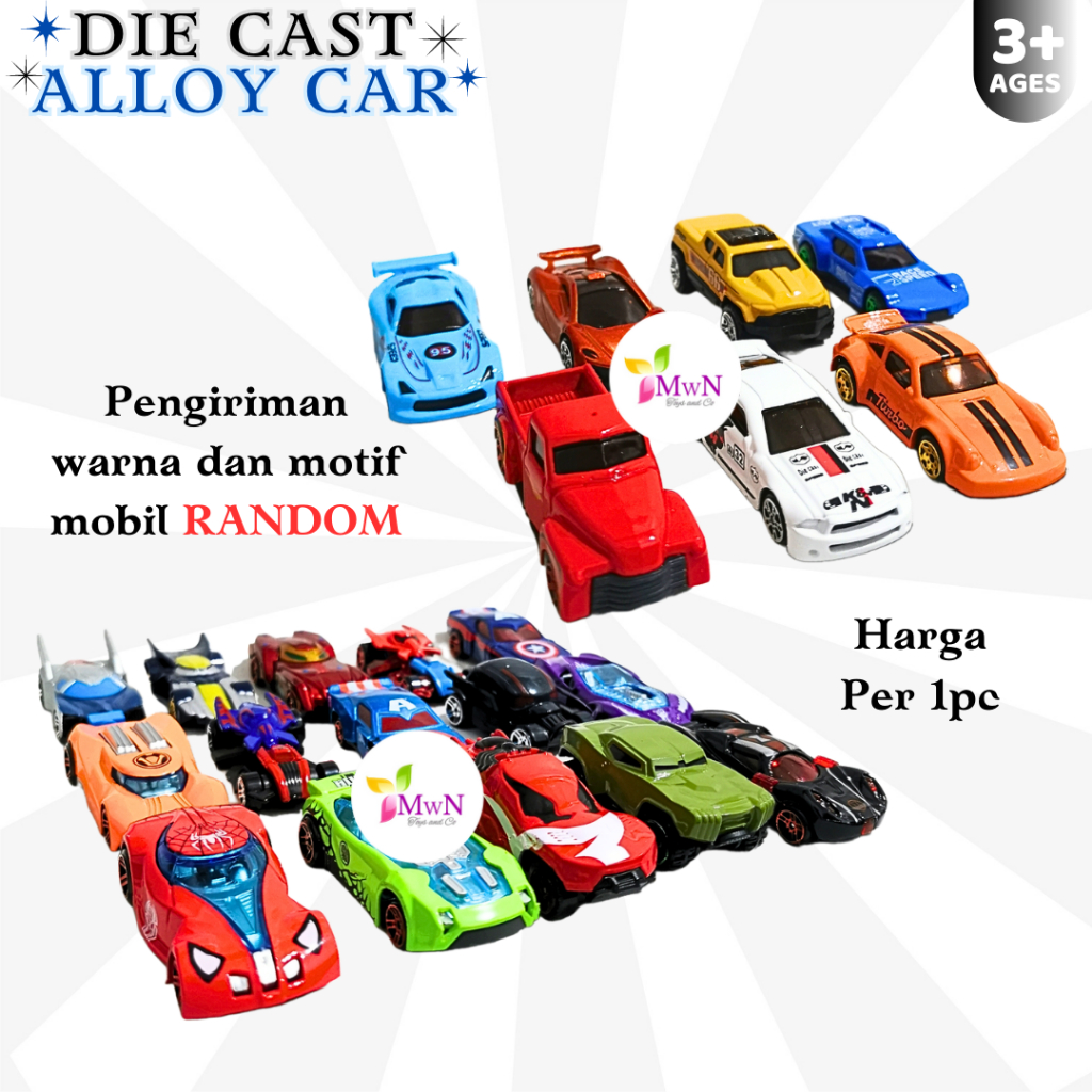 MWN Mainan DieCast Alloy Car Mobil Satuan