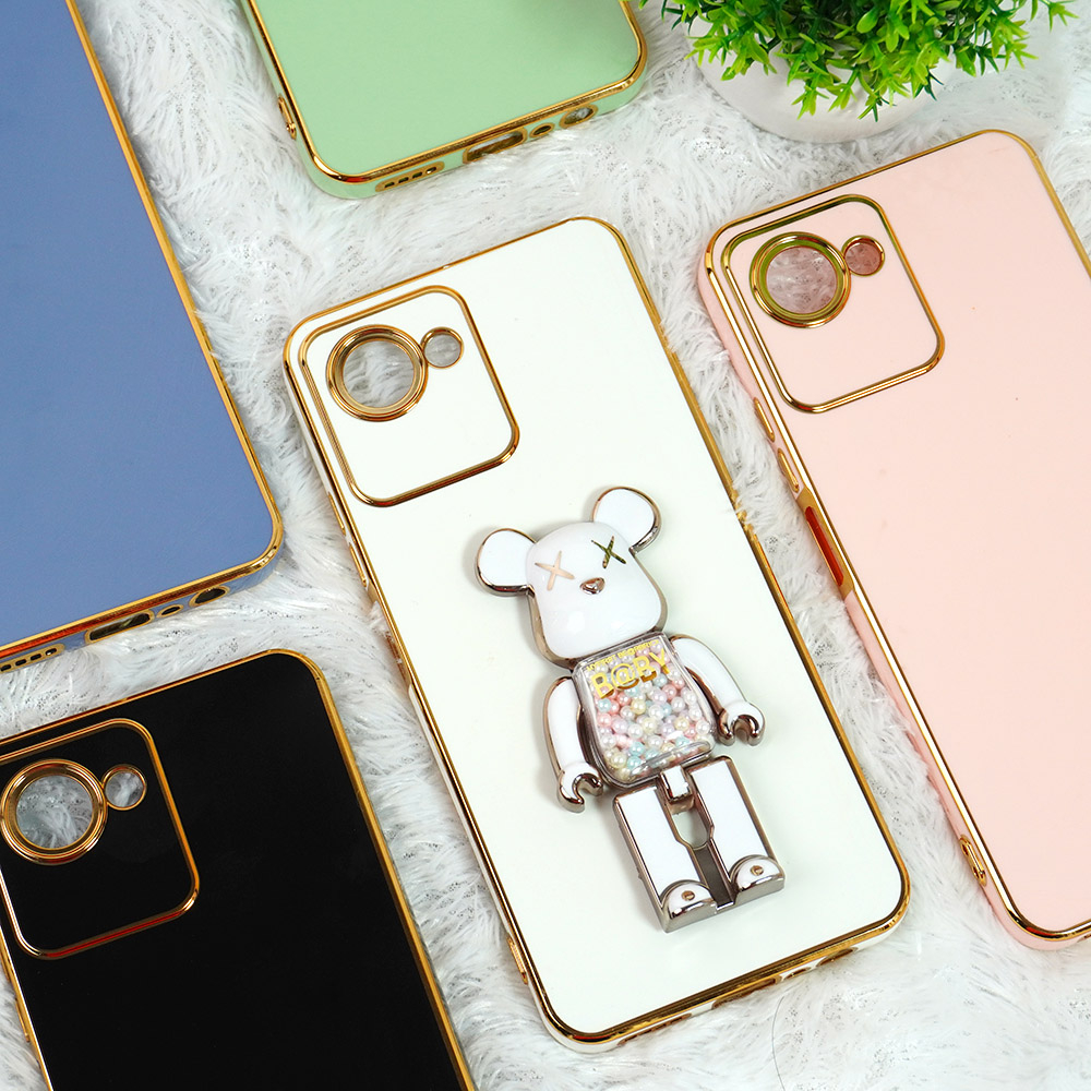 CASE OPPO A7 A74 A78 F5 F7 REALME C2 C30 C33 C55 VIVO Y02 Y15S Y17 Y71 SOFTCASE HANDPHONE CHROME STANDING GLOSSY SJ CHROME STD