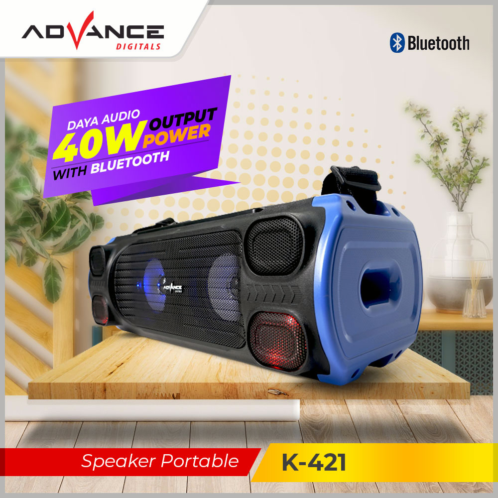 Advance Speaker BLUETOOTH K421 + FREE MIC Garansi 1 Tahun