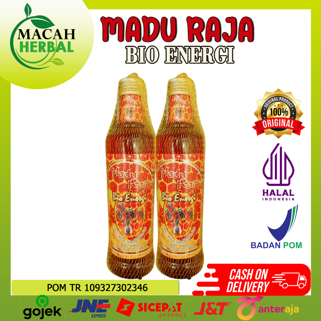 

MADU RAJA BIO ENERGI ORIGINAL - MADU MANIS LEBAH MURNI ASLI 350 ML - REAKSI CEPAT