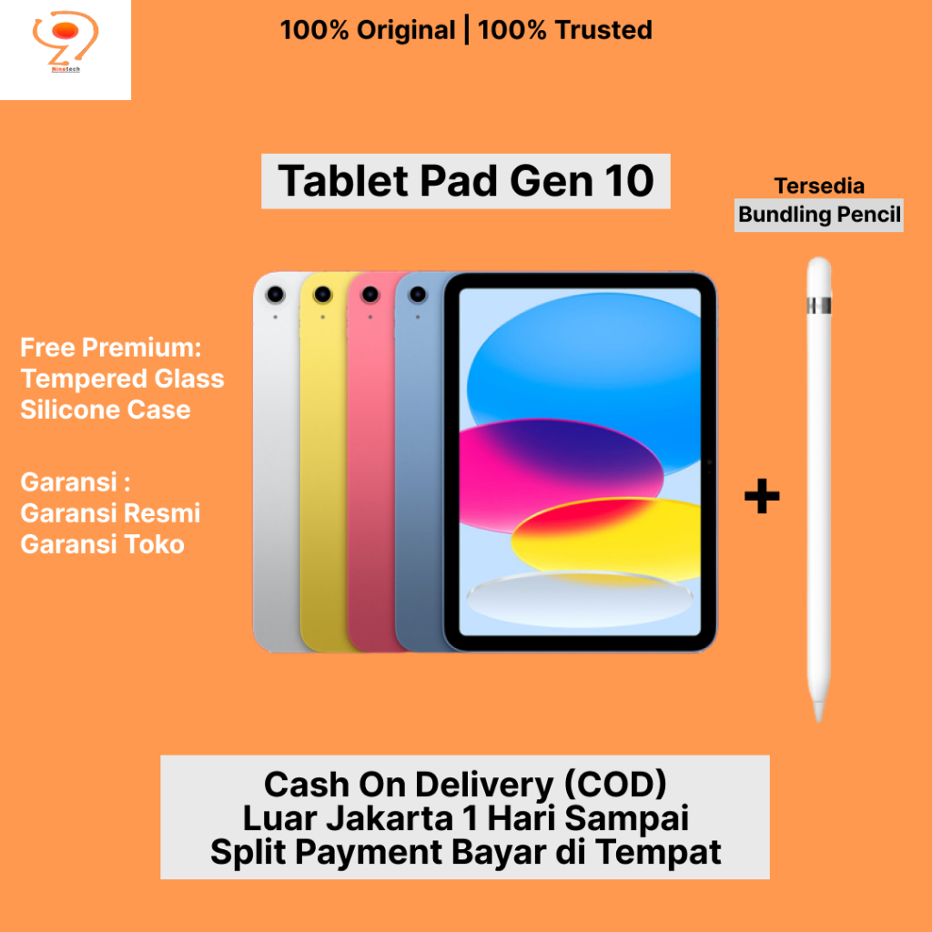 iPd Gen 10th 10.9inch 256GB WlFl Only not gen 9