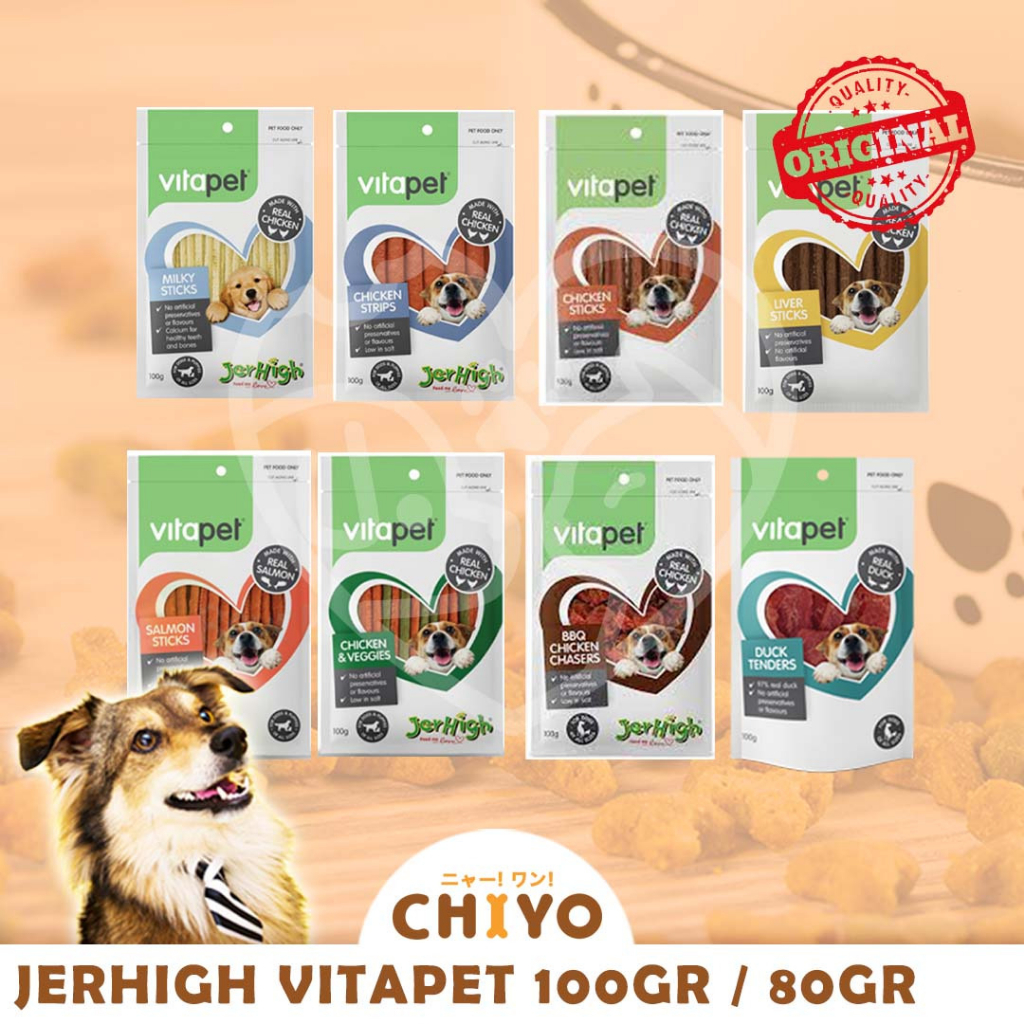 JERHIGH VITAPET 80GR &amp; 100GR - SNACK ANJING