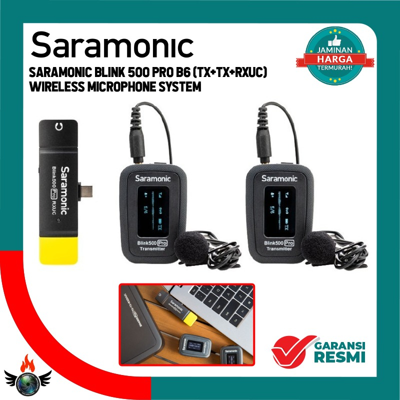 Saramonic Blink 500 Pro B6 (Tx+Tx+Rxuc) Wireless Microphone System