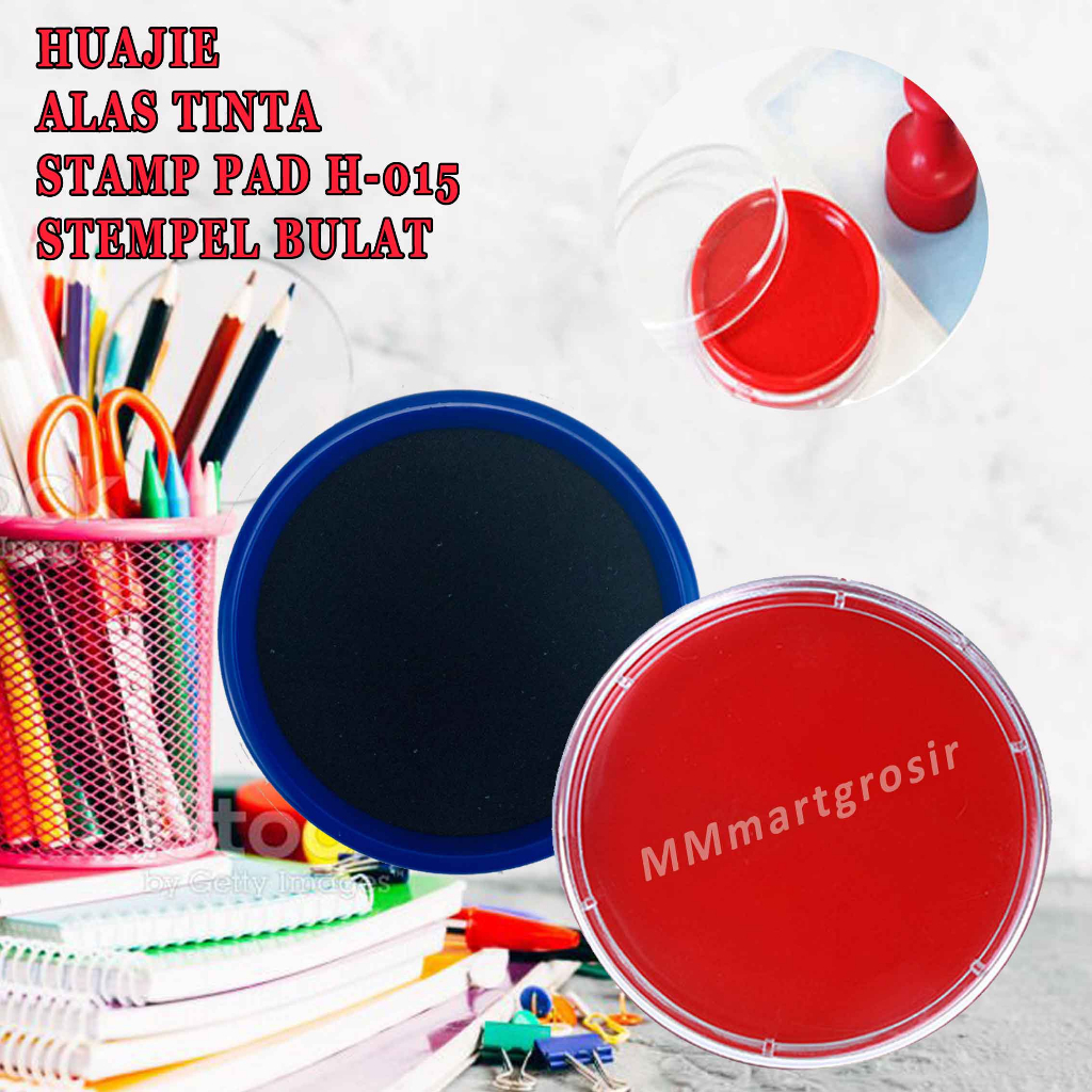 Huajie Stamp Pad / Alas Tinta / Stempel Bulat / Stamp Pas H-015