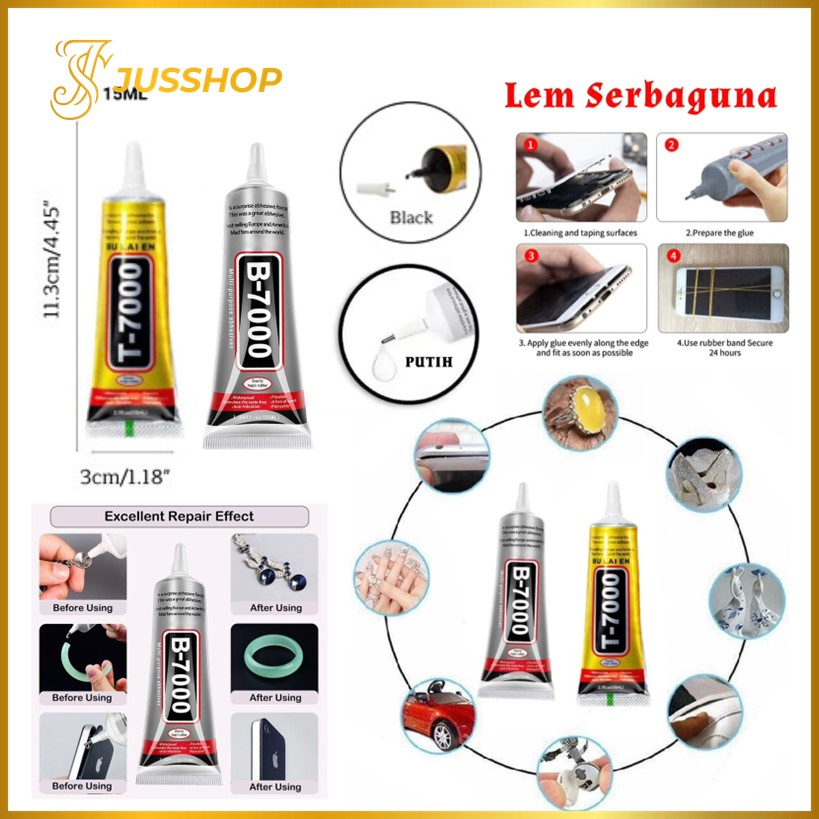 

Lem LCD Touchscreen 15ml T-7000 Hitam Bening Lem Perhiasan Serbaguna