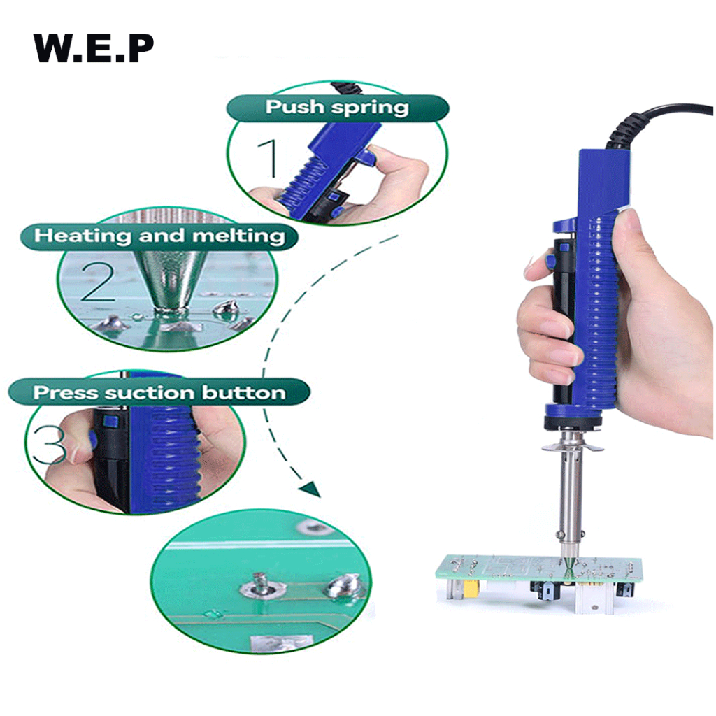 WEP 929D-V Tin Sucker Electric Desoldering Iron Solder Sucker Desolder