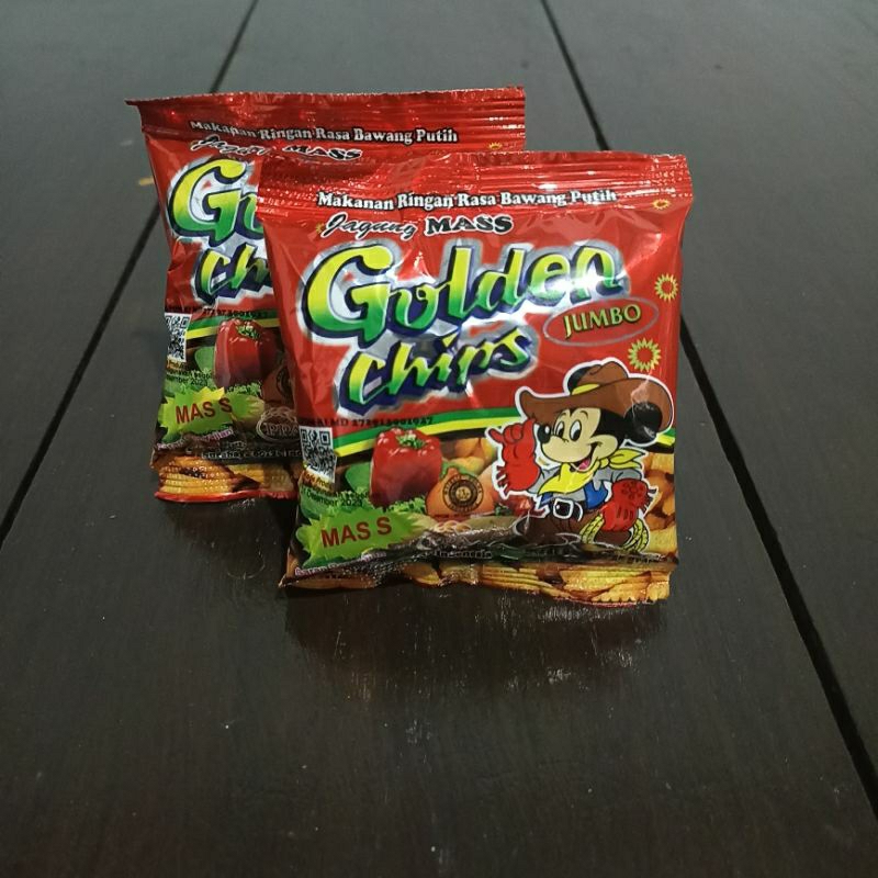 

Golden Chips Jumbo /cemilan jajan snack chiki gurih asin murah