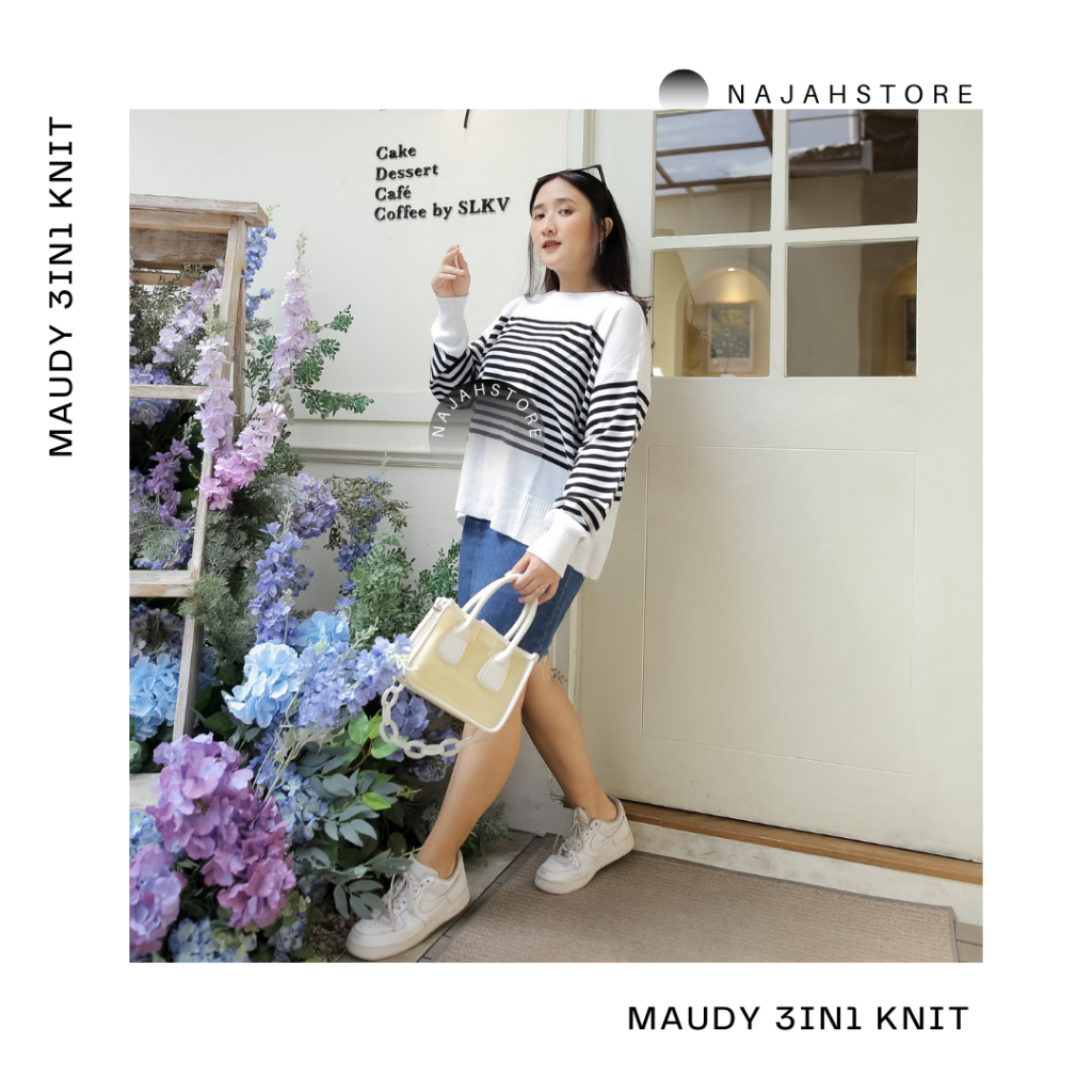 najahstore Maudy cardigan sweater stripe