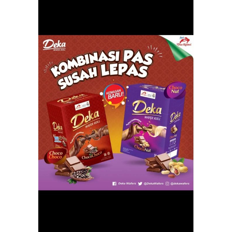 

Dua Kelinci - Deka Wafer Roll Isi 24pcs × 8,5gr