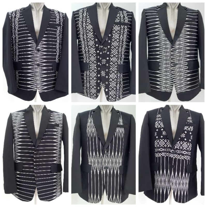 Jas batik ulos full tenun motif ulos kombinasi