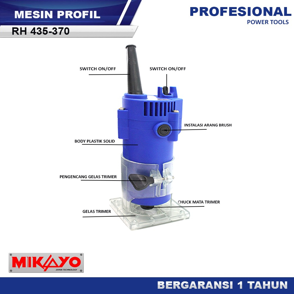 Mesin Router Trimmer Profil Kayu Wood Trimmer / Mini Router / Mesin Profil Kayu Mini 6 mm